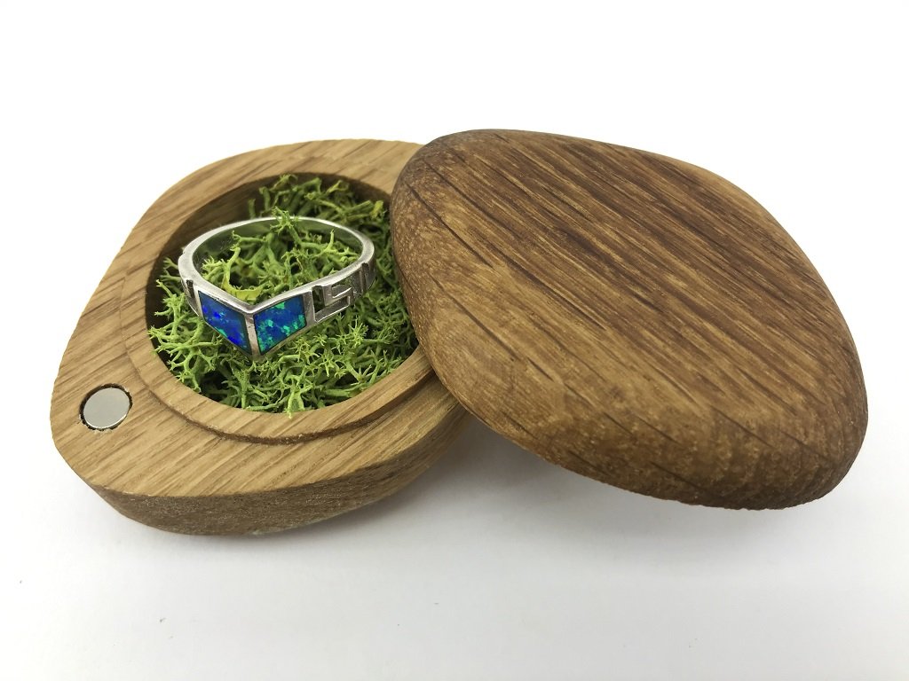 dřevěná krabička na prsten BEHOLDER - dub | Wook