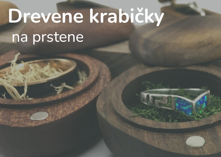 Drevené škatule na prstene