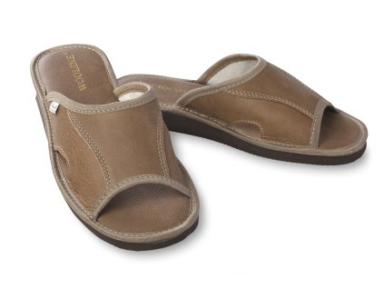pánské kožené otevřené pantofle