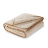3403 3 Hřejivá Merino vlněná deka Thumbled béžová (3)