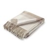 Vlněný pléd s třásněmi, světlý 2
