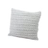 Vlněný pletený potah na polštář Olivia, světle šedá, 45 x 45 cm