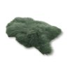 tmavě zelená ovčí kožešina