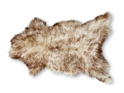 ovčí kožešina žíhaná hnědá