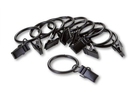 žabky, kroužky kovové, černé (2)