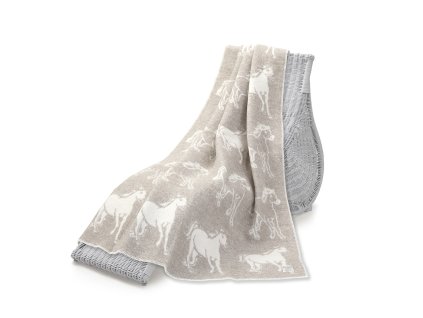 vlněná přikrývka s koníkem