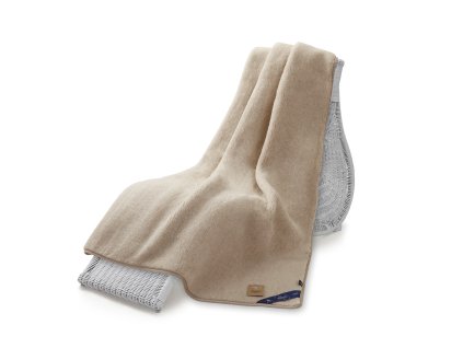 Jednostranná deka, australian merino 140x200 cm 600g béžová (5)