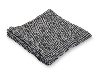Jemný waflový ručník, černý