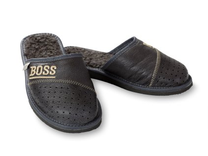 kožené pantofle pánské