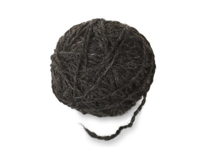 Vlněná příze dvojitá, černá