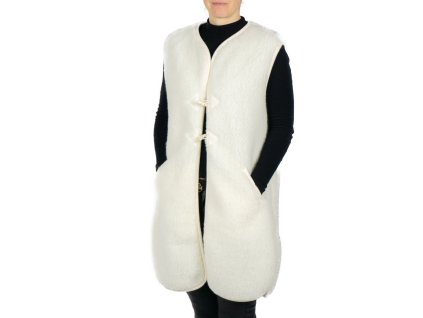 prodloužená vlněná vesta