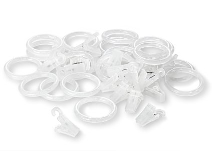 průhledné kroužky a žabky pro garnýže 16 mm