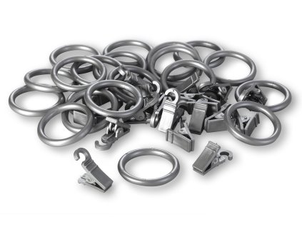 stříbrné garnýžové žabky a kroužky