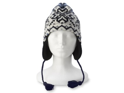 vlněná ušanka norský motiv