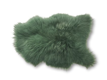 tmavě zelená ovčí kožešina