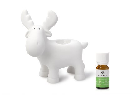 Aroma lampa sob bílý + vonný olej Eukalyptus