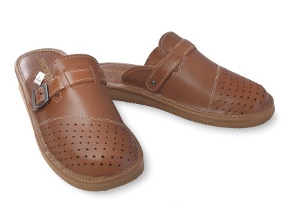 Panske kozene sandaly s prezkou