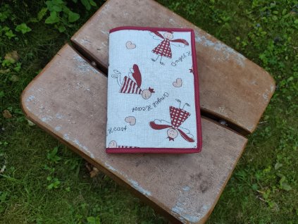 Copertă din bumbac pentru carte, îngerași, Wooline Patchwork®