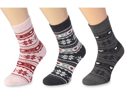 vlněné ponožky s norskými motivy