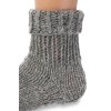 008 RUC 31 Ručně pletené ponožky 100% ovčí vlna šedé (4)
