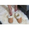 papuče dámské kožené s kožešinkou