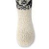 Ručně pletené ponožky 100% ovčí vlna bílá, s vločkou 4