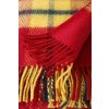 Vlněný pléd s třásněmi, červenožlutá 3