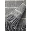 Vlněný pléd, kostkovaný šedý 155x200 cm