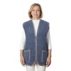 Vlněná vesta barva denim
