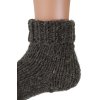 Ručně pletené ponožky 100% ovčí vlna černé (5)