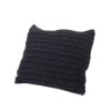 Vlněný pletený potah na polštář Olivia, černá, 45 x 45 cm