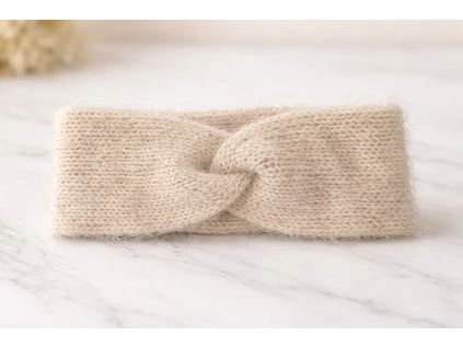 Pletená merino čelenka