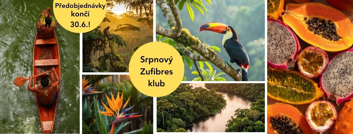 Zufibres klub - srpen, exkluzivní, ručně barvená příze