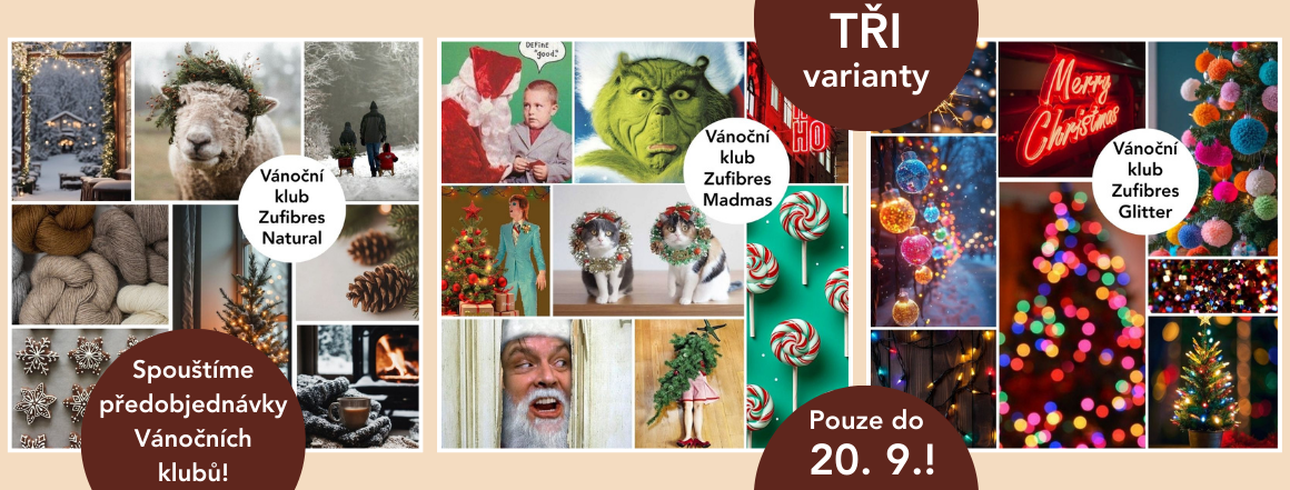 Zufibres klub - Vánoce, exkluzivní, ručně barvená příze