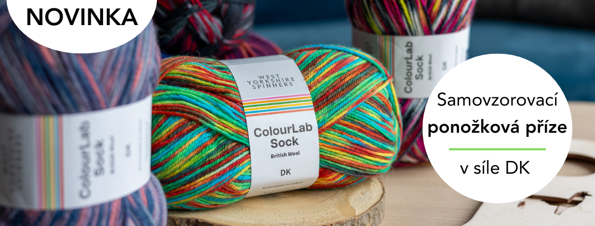 Samovzorovací ponožková DK příze, vlna, nylon, West Yorkshire Spinners