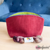 Woolpoint taška manšestr bordeaux modrý zip