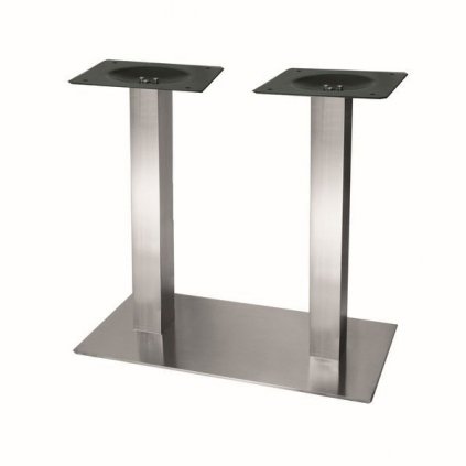 centrální stolová noha Steel Twin nerez