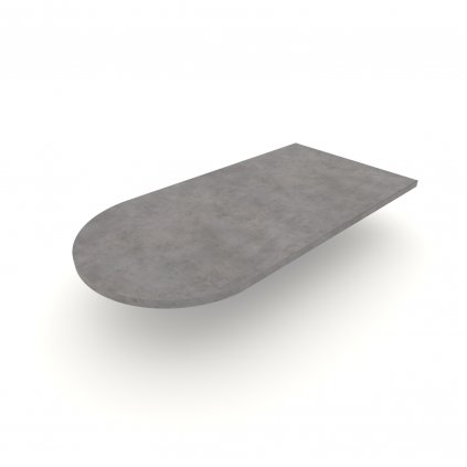 stolová deska půlkruh beton chicago světle šedý Egger F186 stolová doska polkruh