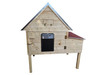 Woriginal kurník PARADISE II - zateplený, přírodní smrk/OSB desky