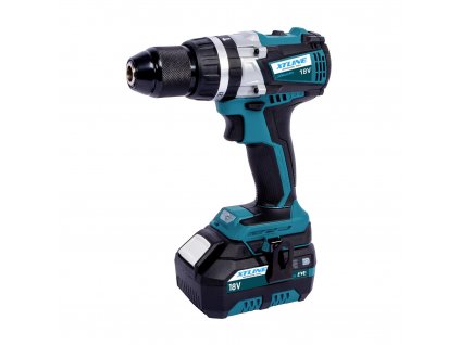 XTLINE Aku vrtačka s příklepem bezuhlíková 18 V, 65 Nm + 2 baterie 4.0 Ah + nabíječka 3.5 A - XT102865