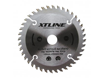XTLINE Kotouč pilový s SK plátky - trapéz | 140x1,4x20 mm, 40 zubů - TCT14040 (Varianta XTLINE Kotouč pilový s SK plátky - trapéz - 140x1,4x20 mm, 40 zubů)