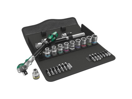 Wera Ráčnová sada Zyklop Speed 8100 SC 6, upínací část 1/2", metrická, 28 dílná (05004076001)