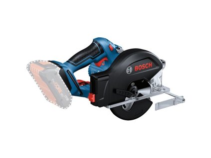 BOSCH GKM 18V-50 Professional – akumulátorová okružní pila na kov s LED osvětlením a košem na sběr špon.