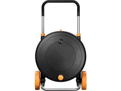 Fiskars 1071670 Comfort Waterwheel L – hadicový vozík s bubnem, hadice 30 m 1/2", přívod 1,5 m, 360° otáčení, teleskopická rukojeť, tryska a přípojky.