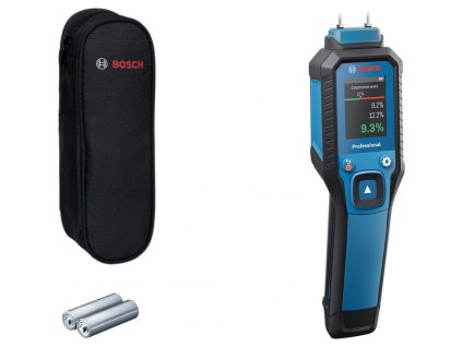 BOSCH GMP 1-13 Professional – kolíkový měřič vlhkosti IP65 s autotestem a 2″ TFT LCD pro dřevo a stavební materiály.