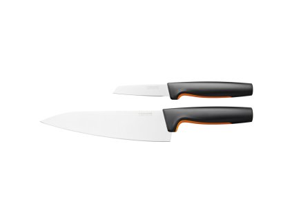 Fiskars Functional Form kuchařský set – 2 nože: kuchařský 20 cm a okrajovací 11 cm, japonská nerezová ocel, ergonomické SoftGrip rukojeti.