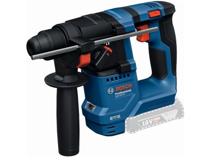 bosch gbh 18v-18 professional vrtací kladivo s sds plus 18 v bez baterie na bílém pozadí
