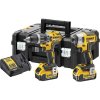 DeWALT DCK266M2T Sada aku nářadí - příklepová vrtačka DCD796 + rázový utahovák DCF887, 2x aku 4,0 Ah, kufr TSTAK  + Prodloužená záruka výrobce