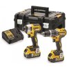 DeWALT DCK266P2T Sada aku nářadí - příklepová vrtačka DCD796 + rázový utahovák DCF887, 2x aku 5,0 Ah, kufr TSTAK  + Prodloužená záruka výrobce