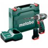 Metabo PowerMaxx BS Basic Akumulátorový vrtací šroubovák, 12V 2x2,0Ah Li-Power 600984500  + Prodloužená záruka výrobce